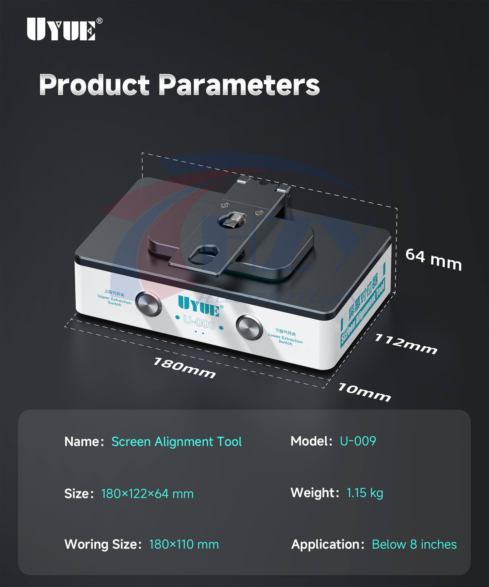 Screen Alignment Tool - Herramienta de alineación de pantalla UYUE