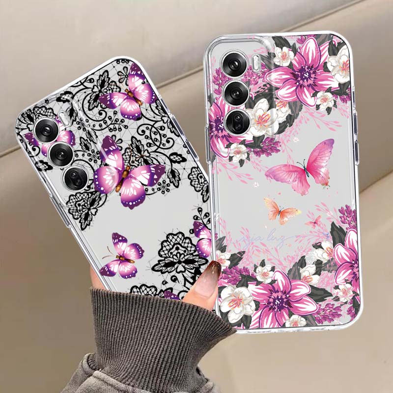 Oppo A78 - Diseño de estampado de mariposas para
