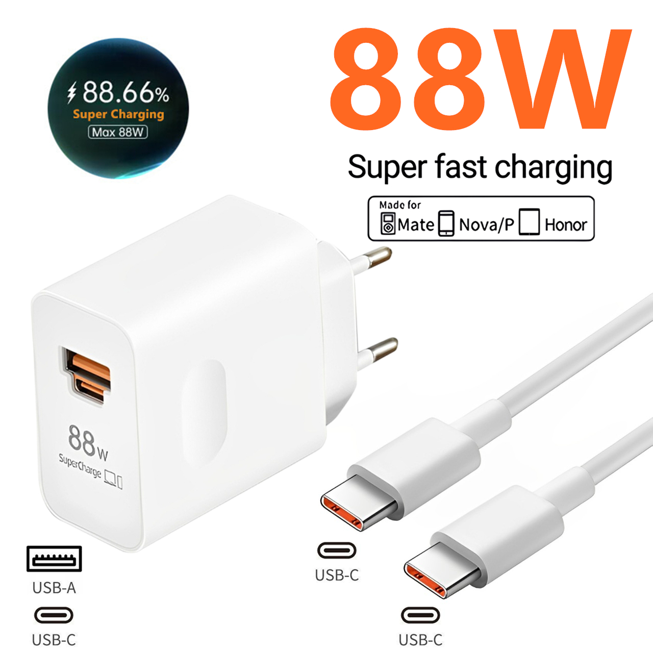 Cargador súper rápido USB A +  - Huawei Mate 60 reseña y precio